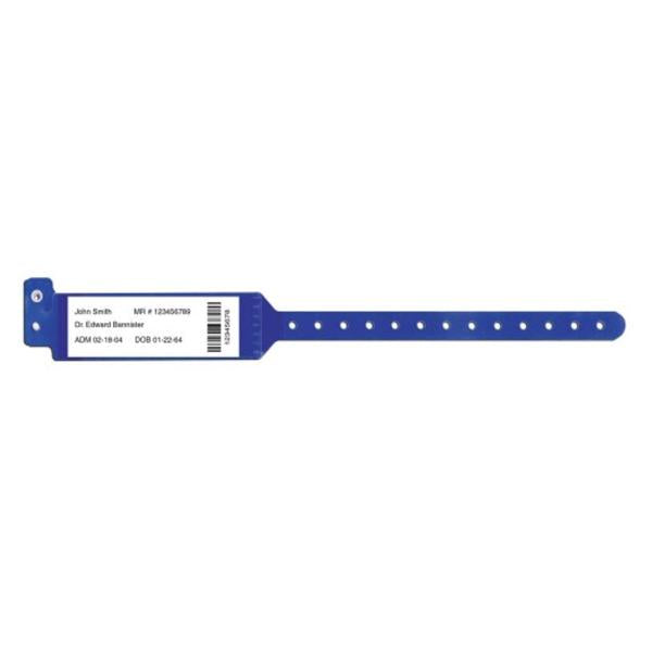 Wristband Identification Polyester Blue Adult 500/Box